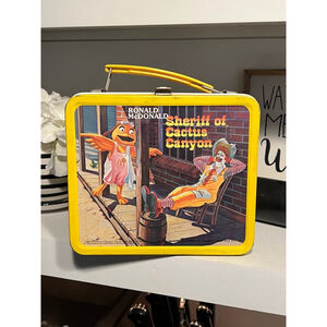 Vintage 1982 Ronald McDonald Sheriff of Cactus Canyon Metal Lunchbox